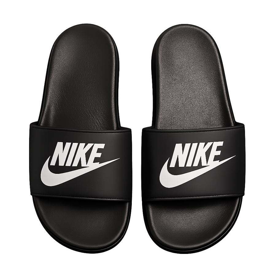 Classic Nike Slipper (Black & White)