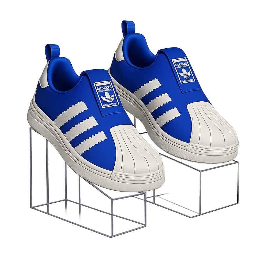 Blue Addidas shoes