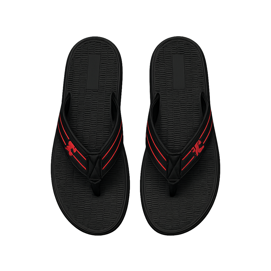 Black Red Classic Flip Flops