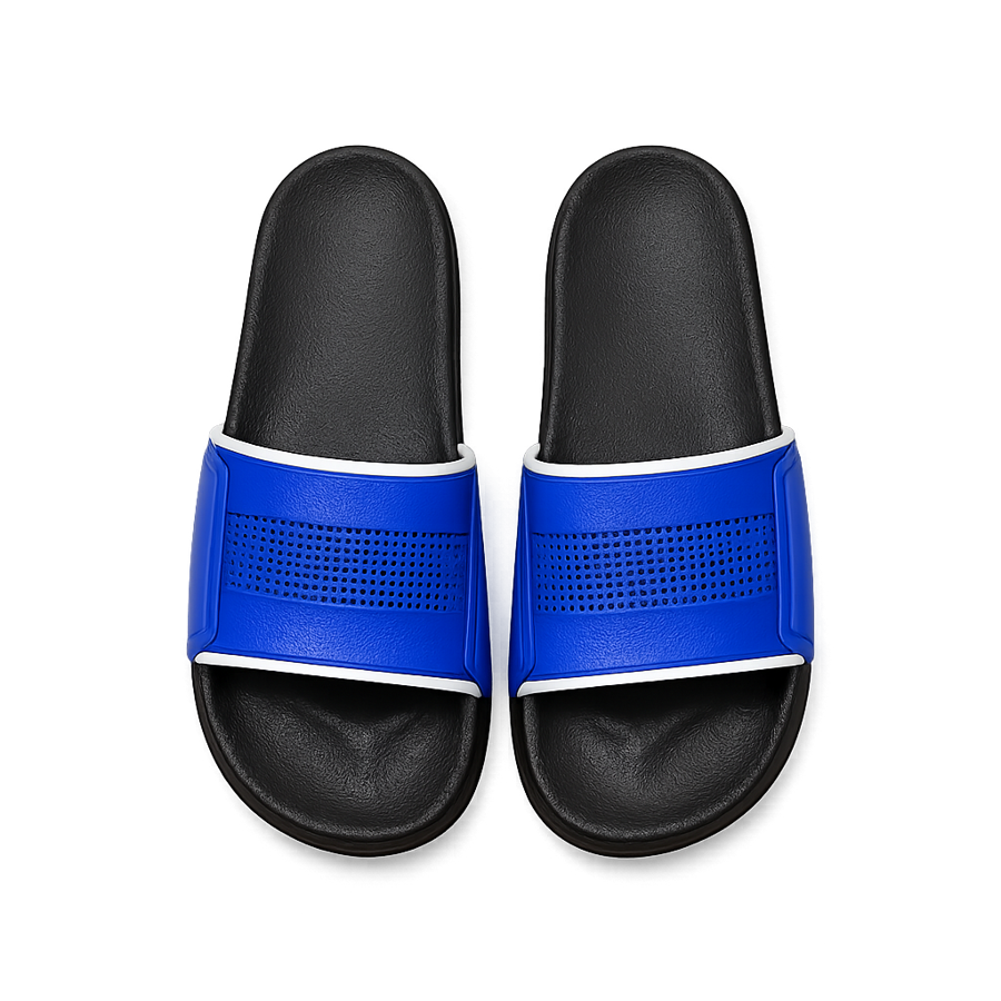 Black Blue Sport Slides