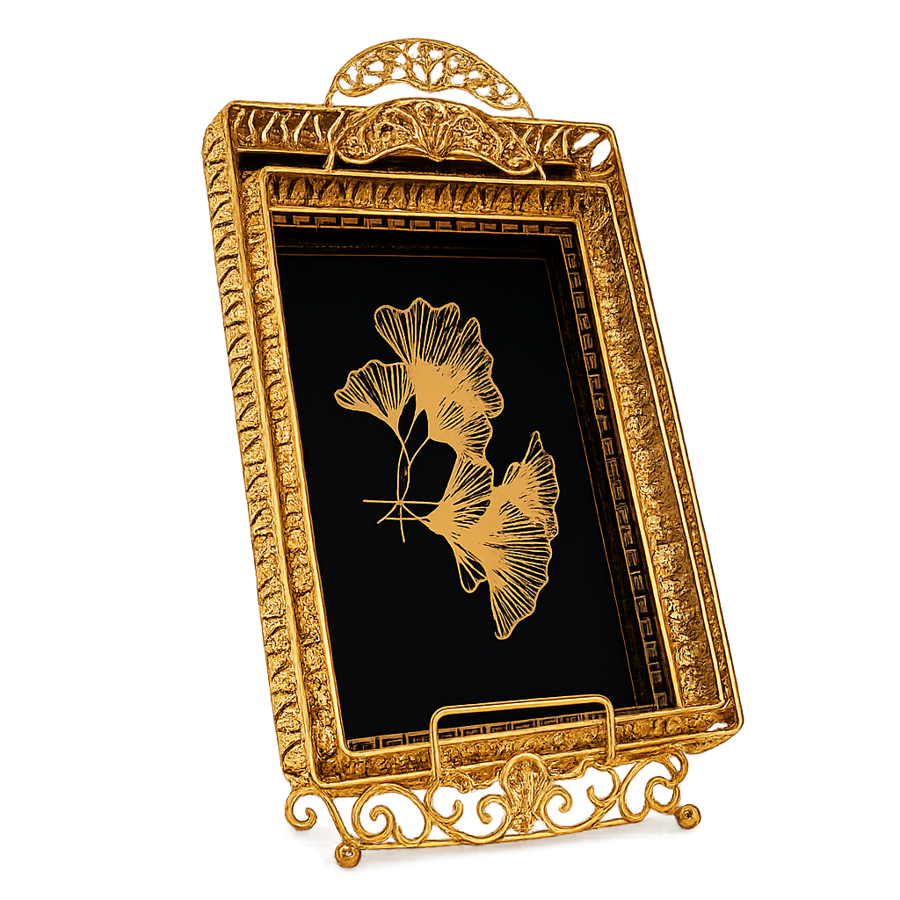 Royal Ginkgo Gold 2-Piece Tray Set