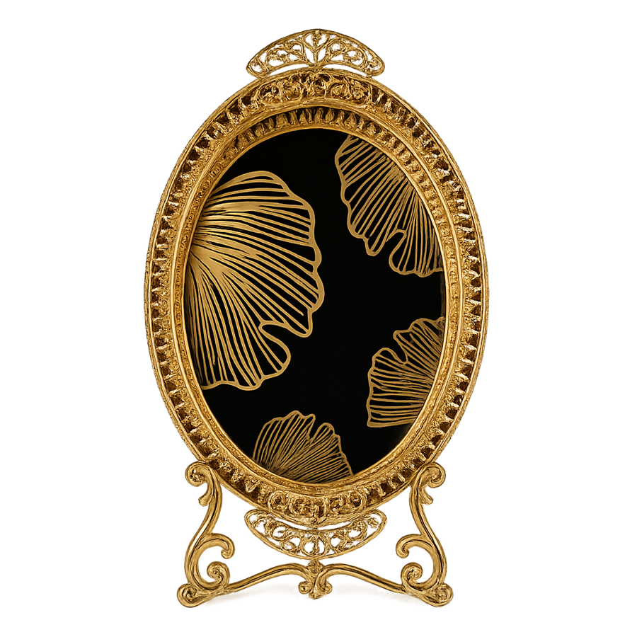 Royal Leaf Gold 2-Piece Tray Set
