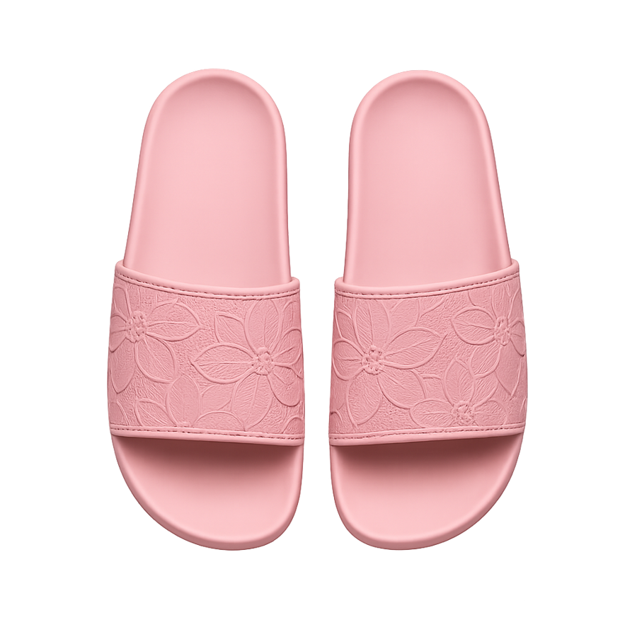  Floral Embossed Slide Slipper